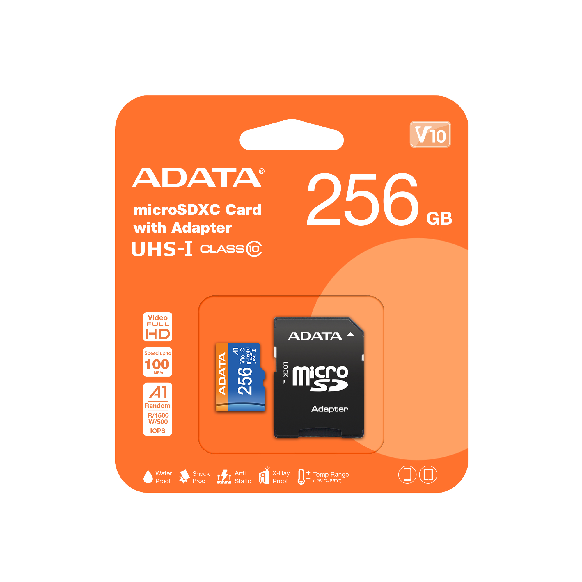 Adata 256GB Premier microSDXC Card with Adapter UHS-I Class10 V10 Hafıza Kartı